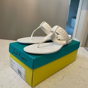 Jack Rogers Tinsley jelly sandal white
